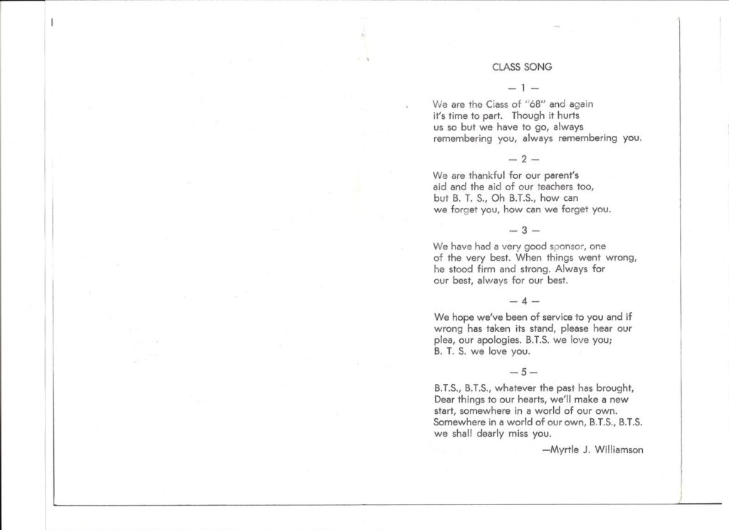 Page 4 of the 1968 commencement program.
